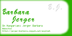 barbara jerger business card